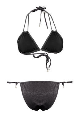 TRENDYOLMILLA Mavi Ucgen Inci Aksesuarl? Simli Regular Bikini Tak?m? TBESS25BT00018 фото 6