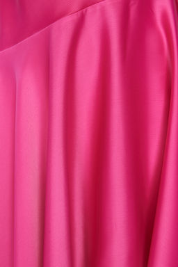 Pembe A-Kesim Degaje Yaka Dokuma Saten K?sa S?k Abiye Elbise TPRSS24EL00104 - Trendyolmilla фото 5