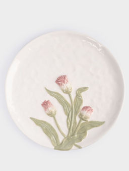 Блюдо, 24 см, керамика, молочное, Тюльпаны, Tulip - Anna lafarg фото 7