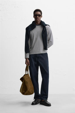 REGULAR FIT JOGGER WAIST TROUSERS - Zara фото 11