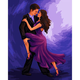 Картина по номерам на холсте с подрамником Страстный танец 40 50 см - Школа талантов фото 2