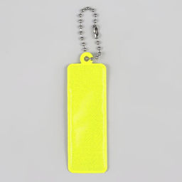 Цена за 5 шт. Светоотражающий элемент «Прямоугольник», 2.5×7 см, жёлтый