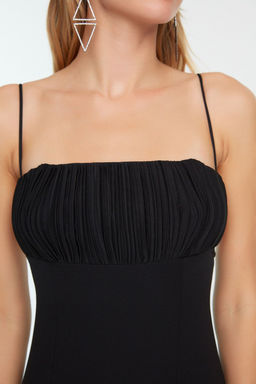 Trendyolmilla Bridal Ekru Yaka Detayl? Dokuma Abiye Gece Elbise TPRSS22EL3197  фото 3