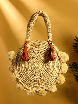 Сумка плетёная на молнии из соломы, 45×6×55 см