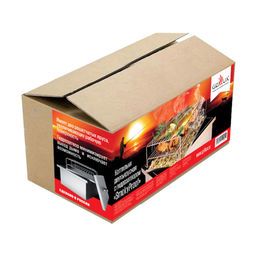 Коптильня Smoky Proof 48х28,5х22см, сталь s1,2мм, 2-х ярусная, с гидрозатвором, крышка, две решетки, поддон, Grillux (Россия) - Домашняя мода фото 4