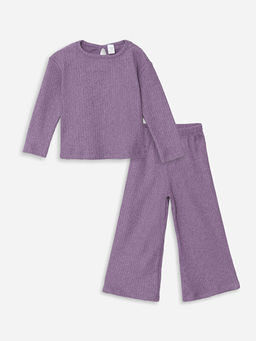 Bisiklet Yaka Basic K?z ?ocuk Ti??rt ve Pantolon 2li