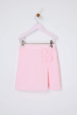 Pembe K?sa / Mini Duz Dokuma Etek TKDSS26ET00001