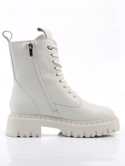 04-PAX85-2Z MILK Ботинки зимние женские (натуральная кожа, 100% шерсть)