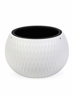 Кашпо для цветов Жемчужина, 4 л, d=29 см, h=19.5 см, пластик, со вставкой, подвесное, белое - Simaland фото 3