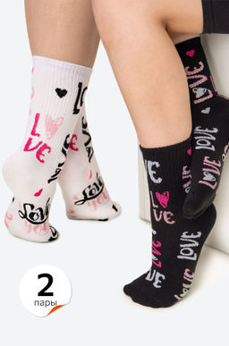 Женские носки из натурального хлопка 2 пары Happy Fox