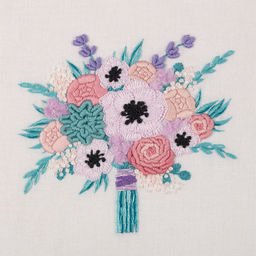 Набор для вышивания PANNA Живая картина JK-2225 Свадебный букет 15 х 15 см