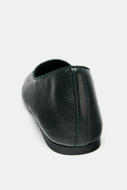 LEATHER BALLET FLATS - Zara фото 10