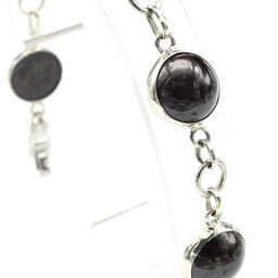 Браслет с гранатом, 18см.