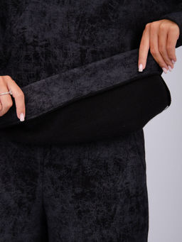 Костюм Винтаж чёрный, футер начес (М) - Малина фото 16