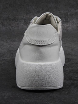 03-C140-9 WHITE Полуботинки спортивные женские (натуральная кожа)