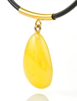 Эффектная подвеска из натурального балтийского янтаря медового цвета Эльза - Амберхолл фото 5