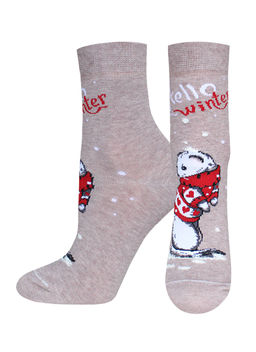 Цена за 2 пары. Носки новогодние КАПУЧИНО МЕЛАНЖ