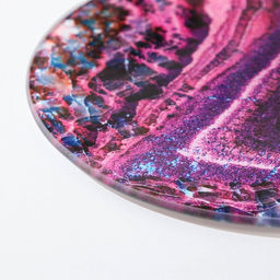 Доска разделочная стеклянная Доляна Жеода, d=20 см  фото 2