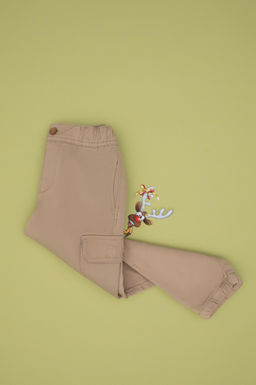Брюки песочного цвета для девочек из парусины Неожиданная скидка в корзине
