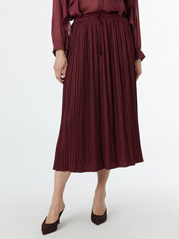 Beli Lastikli Pileli Etek