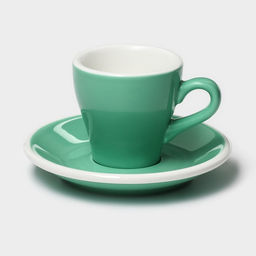 Кофейная пара фарфоровая Magistro Coffee time, 2 предмета: чашка 80 мл, блюдце d=12,5 см, цвет бирюзовый