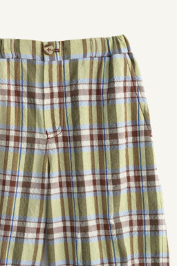 PANTAL?N CUADROS BOLSILLO CONTRASTE LIMITED EDITION / Marr?n / Verde - Zara фото 3