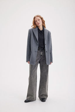 Джинсы Wide fit "Темно-серые" женские