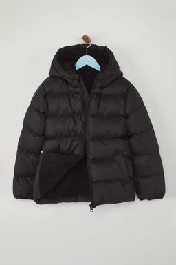 Yesil Duz/Basic Kal?n Kapusonlu Regular Unisex Cocuk Mont TKDAW26MO00008 - Trendyolmilla фото 7