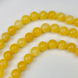 Бусины для украшений из Кальцита медового (45 бусин) 38 см