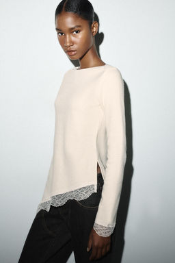 SOFT-TOUCH LACE TOP - Zara фото 2