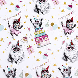 Цена за 10 шт. Бумага упаковочная глянцевая «Танцевальные поздравления», 50×70 см