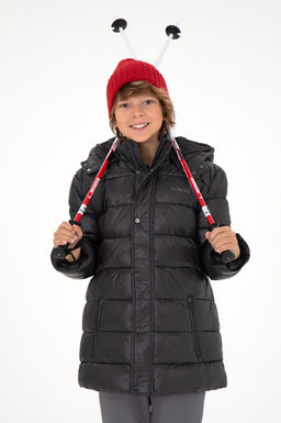 Пальто для мальчика антрацитового цвета Неожиданная скидка в корзине