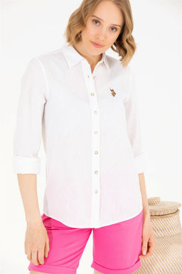 Рубашка женская белая Uzunkol Basic - U.s. polo assn фото 10