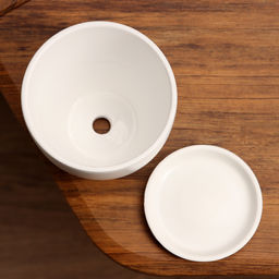 Горшок для цветов Колор гейм, керамический, с поддоном, 800 мл, белый - Simaland фото 4