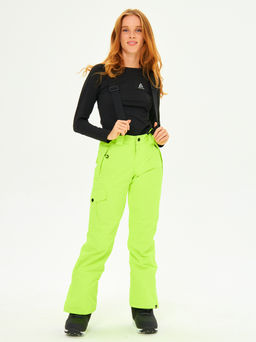 Брюки зимние женские / сноубордические Alpha Endless Симфония склона_YEL Желто-зеленый  фото 3