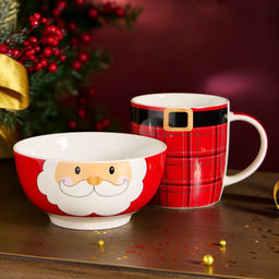 НАБОР ПОСУДЫ LEFARD САНТА 2 ПР. (КРУЖКА 355 МЛ, САЛАТНИК 12,5 СМ)  фото 9