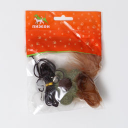 Дразнилка для кошек с креплением из перьев с кошачьей мятой и бубенчиком - Пижон фото 6