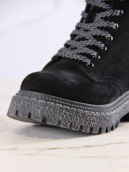 Ботинки EDART 327.22511gr. Черные замша/шерсть фото 8