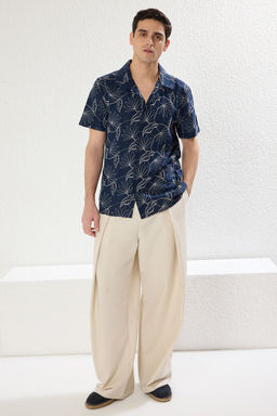 TRENDYOL MAN Lacivert Regular Fit Nak?s Detayl? Brode Gomlek TMNSS25GO00027 - Trendyolmilla фото 3