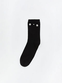 Boncuk ??lemeli Kad?n Soket ?orap