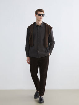 Regular Fit Uzun Kollu Gabardin Erkek G?mlek