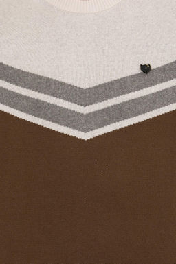 U. S. Polo Assn Мужской вязаный свитер кокосового цвета с круглым вырезом - U.s. polo assn фото 6