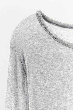 COTTON LONG SLEEVE T-SHIRT - Zara фото 5