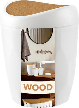 Цена за 2 шт. Контейнер для мусора Keeplex Wood 1л KL500310624