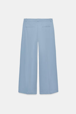PANTAL?N WIDE LEG PLIEGUES ZW COLLECTION / Azul / Gris - Zara фото 3