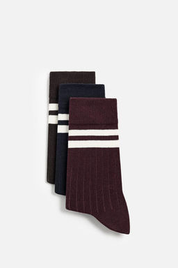 PACK OF 3 STRIPED SOCKS