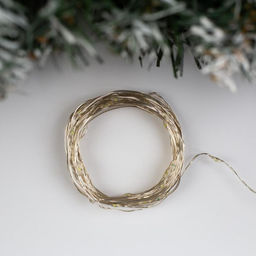 Гирлянда Нить 5 м, роса, IP20, серебристая нить, 50 LED, 2 режима, от батареек AAх3, свечение белое - Luazon lighting фото 2