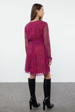 Fusya Cicekli Animal Desenli Kusakl? Mini Dokuma Elbise TWOSS20EL0626 - Trendyolmilla фото 5