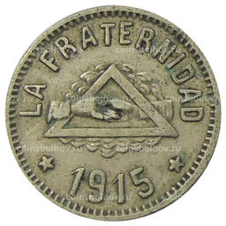 Монета 1 песета 1915 года Испания Барселона