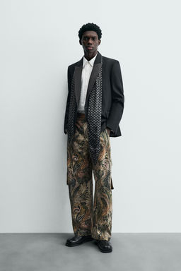 LIMITED EDITION PAISLEY BARREL FIT CARGO TROUSERS